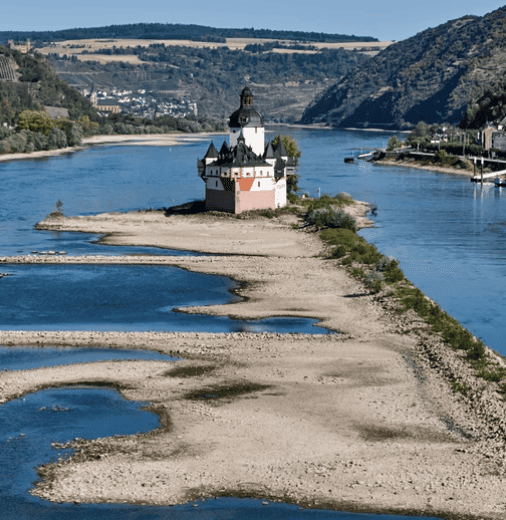 When will the Rhine River return to normal levels? card icon